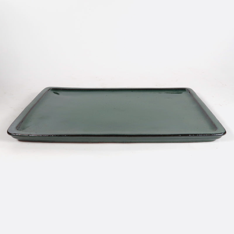 Unterteller aus Keramik 31 x 24 x 2 cm, grün