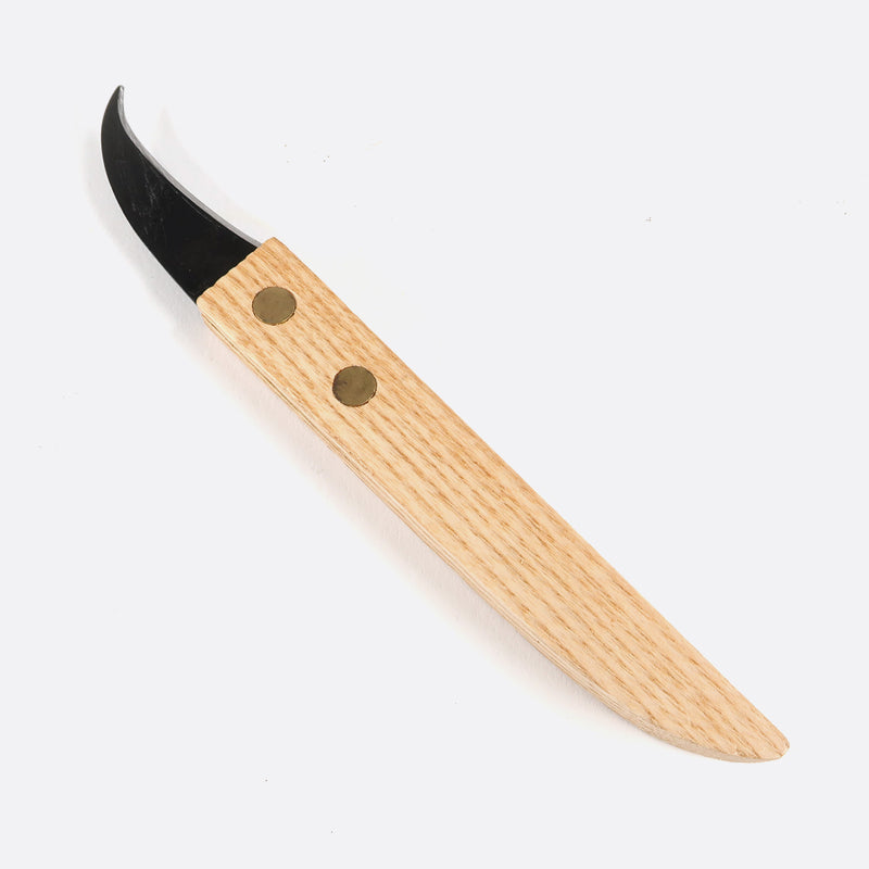 Jin-Messer mit Holzgriff, gebogene Klinge 4 cm