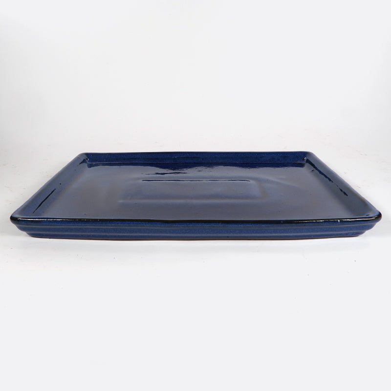 Unterteller aus Keramik 32 x 29 x 2 cm, blau