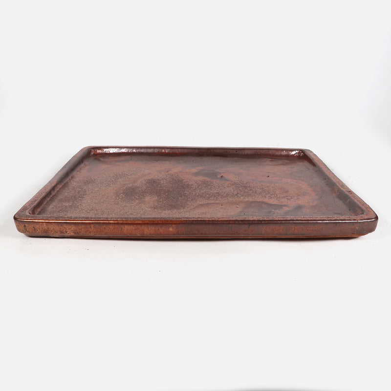 Unterteller aus Keramik 34.5 x 31 x 2 cm, kupfer