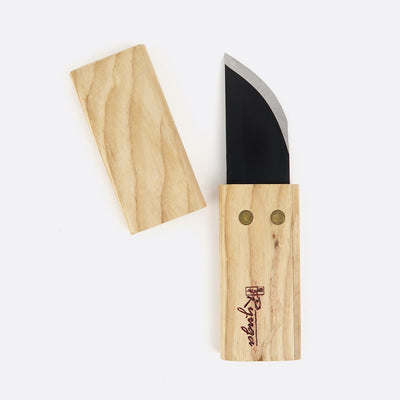 Jin-Messer gebogen mit Holzgriff und Klingenschutz  16 cm | Bonsai.ch E-Commerce GmbH.