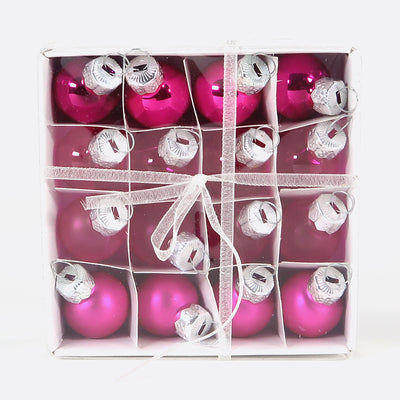 Weihnachtskugeln aus Glas 2 cm, pink, für Bonsai